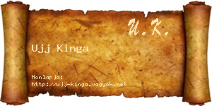 Ujj Kinga névjegykártya