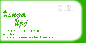 kinga ujj business card